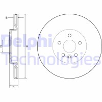BG4786C DELPHI Гальмівний диск