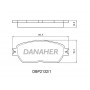 DBP2132/1 DANAHER Комплект гальмівних колодок дисковий гальм