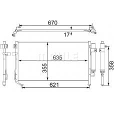 AC 479 001S MAHLE Конденсатор кондиціонера