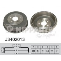 J3402013 NIPPARTS Гальмівний барабан