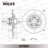 K011682 MILES Гальмівний диск