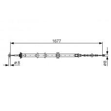 1 987 482 208 BOSCH Тросик, cтояночный тормоз