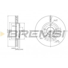 CD7191V BREMSI Гальмівний диск