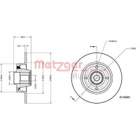 6110946 METZGER Гальмівний диск