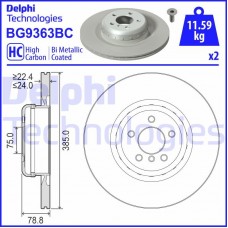 BG9363BC DELPHI Гальмівний диск