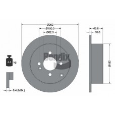 BDS1296 BENDIX Braking Гальмівний диск