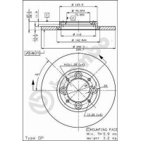 08.3190.10 BREMBO Гальмівний диск