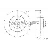TX 73-78 TOMEX Brakes Гальмівний диск