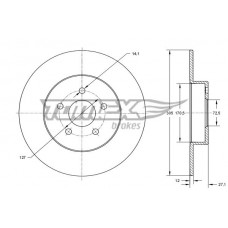 TX 73-78 TOMEX Brakes Гальмівний диск