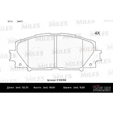 E100358 MILES Комплект гальмівних колодок дисковий гальм