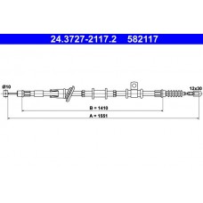 24.3727-2117.2 ATE Тросик, cтояночный тормоз
