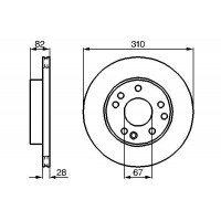 0 986 478 528 BOSCH Гальмівний диск