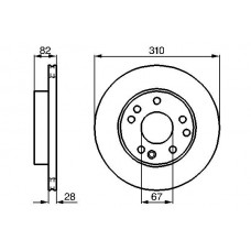 0 986 478 528 BOSCH Гальмівний диск