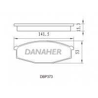 DBP373 DANAHER Комплект гальмівних колодок дисковий гальм