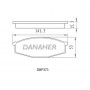 DBP373 DANAHER Комплект гальмівних колодок дисковий гальм
