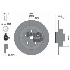 BDS1285 BENDIX Braking Гальмівний диск