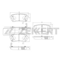 BS-1759 ZEKKERT Комплект гальмівних колодок дисковий гальм