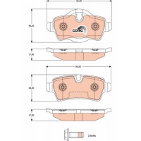 GDB1766 TRW Комплект гальмівних колодок дисковий гальм