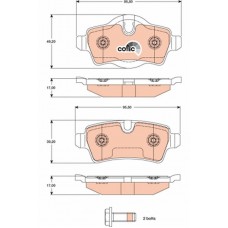 GDB1766 TRW Комплект гальмівних колодок дисковий гальм