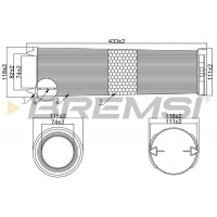 FA1055 BREMSI Повітряний фільтр