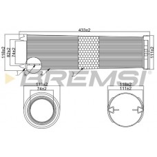 FA1055 BREMSI Повітряний фільтр