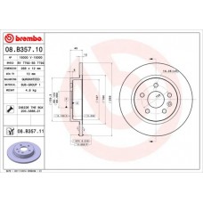 08.B357.10 BREMBO Гальмівний диск