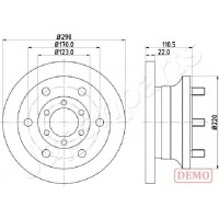DI-0256C JAPANPARTS Гальмівний диск