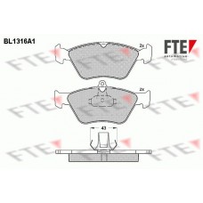 BL1316A1 FTE Комплект гальмівних колодок дисковий гальм