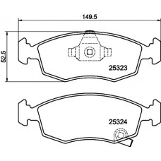 MDB3233 MINTEX Комплект гальмівних колодок дисковий гальм