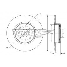 TX 73-67 TOMEX Brakes Гальмівний диск