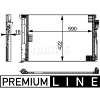 AC 344 000P MAHLE Конденсатор кондиціонера