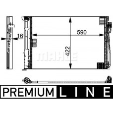 AC 344 000P MAHLE Конденсатор кондиціонера