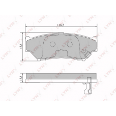 BD-7305 LYNXauto Комплект гальмівних колодок дисковий гальм