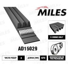 AD15029 MILES Поліклиновий ремінь