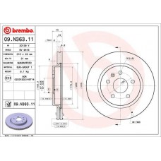09.N363.11 BREMBO Гальмівний диск