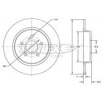 TX 72-98 TOMEX Brakes Гальмівний диск