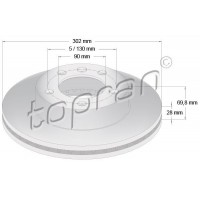 208 235 TOPRAN Гальмівний диск