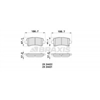 AB0180 BRAXIS КомплеК т гальмівних колодок, дискове гальмо