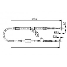 1 987 482 159 BOSCH Тросик, cтояночный тормоз