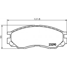 8DB 355 027-461 HELLA КомплеК т гальмівних колодок, дискове гальмо