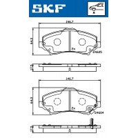 VKBP 80334 A SKF Комплект гальмівних колодок дисковий гальм