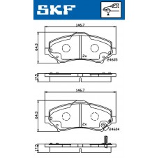 VKBP 80334 A SKF Комплект гальмівних колодок дисковий гальм