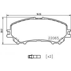 8DB 355 039-571 HELLA Комплект гальмівних колодок дисковий гальм