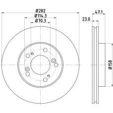 8DD 355 107-131 HELLA Гальмівний диск