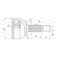 CVJ5681.10 OPEN PARTS Шарнирный комплект, Привідний вал