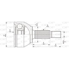 CVJ5681.10 OPEN PARTS Шарнирный комплект, Привідний вал