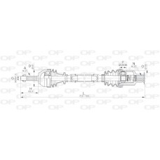 DRS6065.00 OPEN PARTS Привідний вал