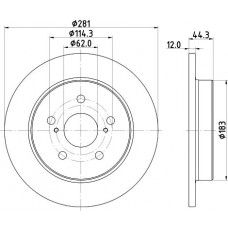 8DD 355 132-401 HELLA Гальмівний диск
