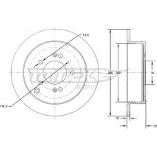 TX 71-49 TOMEX Brakes Гальмівний диск