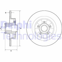 BG9133RSC DELPHI Гальмівний диск